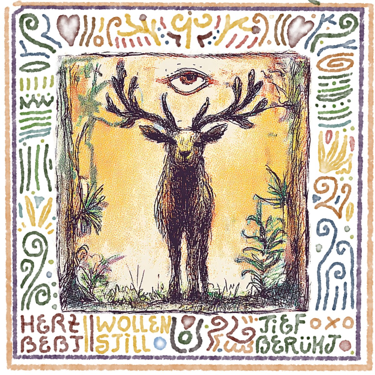 Hirsch im Wald — Herz Wollen Tief Bebt Still Berühmt