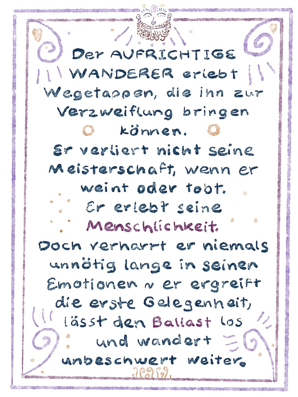 Wegweiser Menschlichkeit Aufrichtiger Wanderer