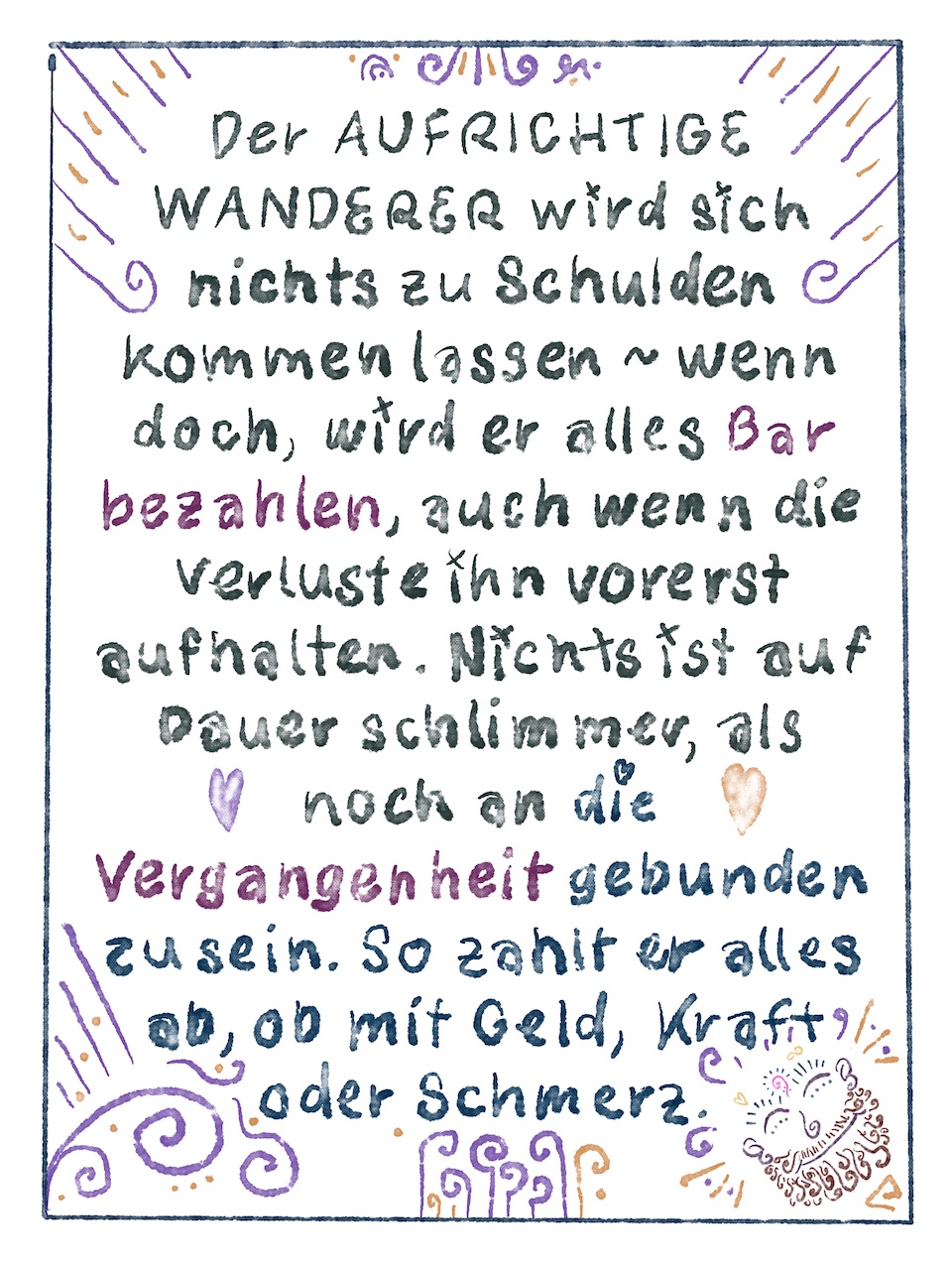 Wegweiser Schulden Vergangenheit Aufrichtiger Wanderer