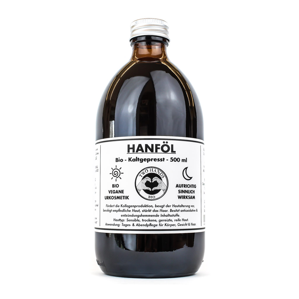 Hanföl - Bio - Vegan - Kaltgepresst - 500 ml