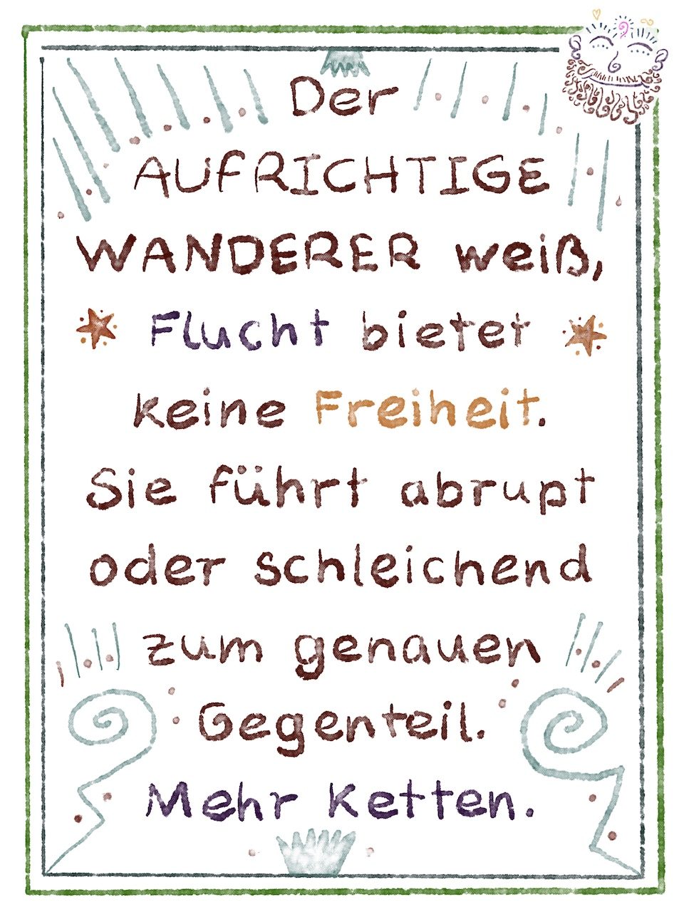Wegweiser Flucht Freiheit Aufrichtiger Wanderer
