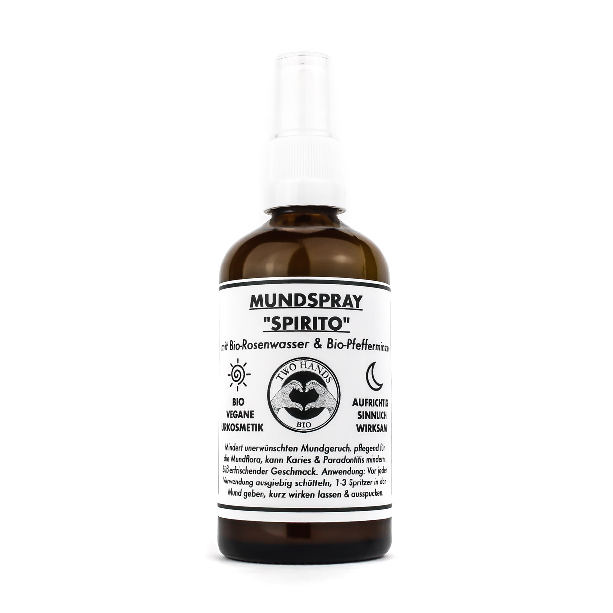 Mundspray „Spirito“ - Bio-Rosenwasser & Bio-Pfefferminze - Alkoholfrei - Bio Vegan