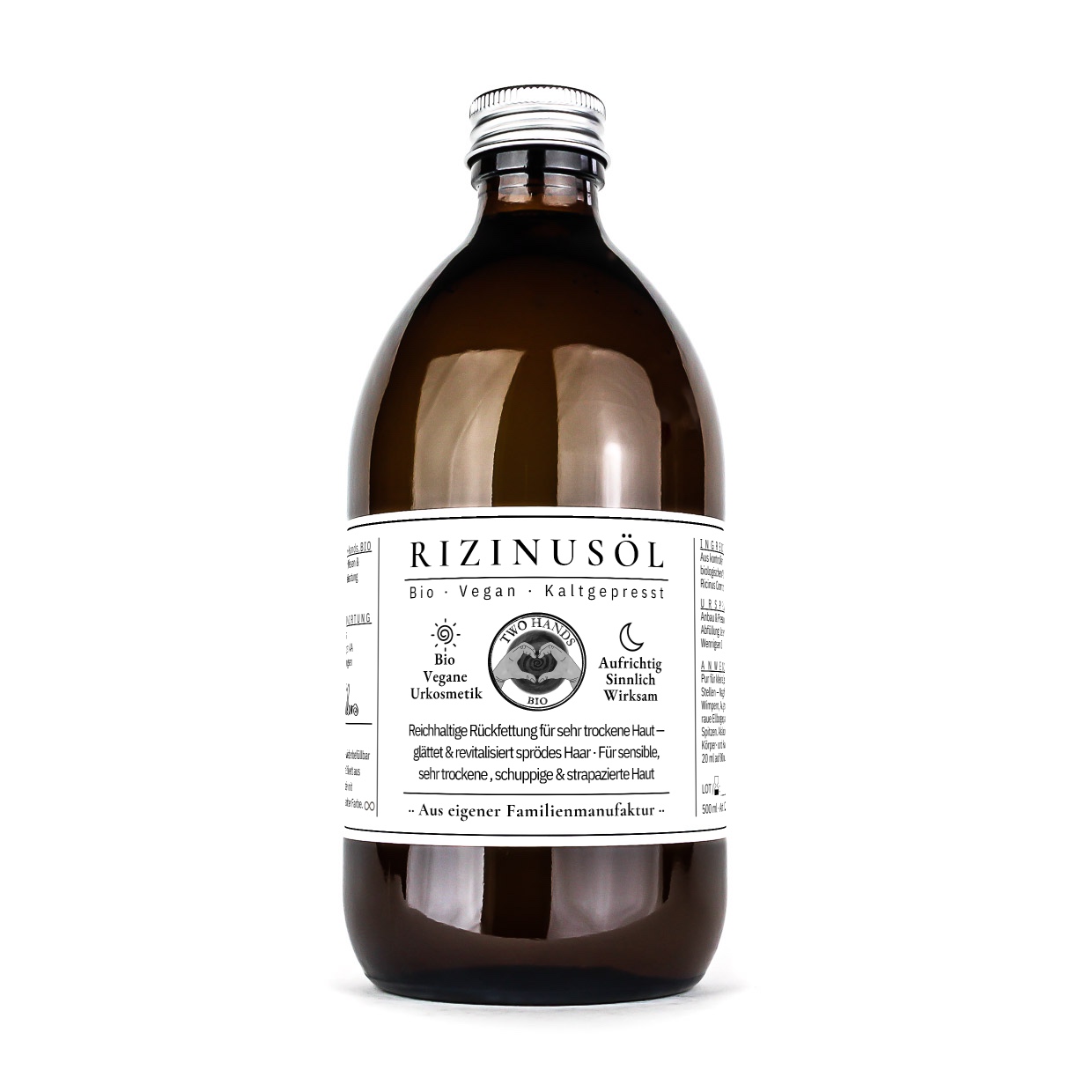 Rizinusöl - Bio - Vegan - Kaltgepresst - 500 ml