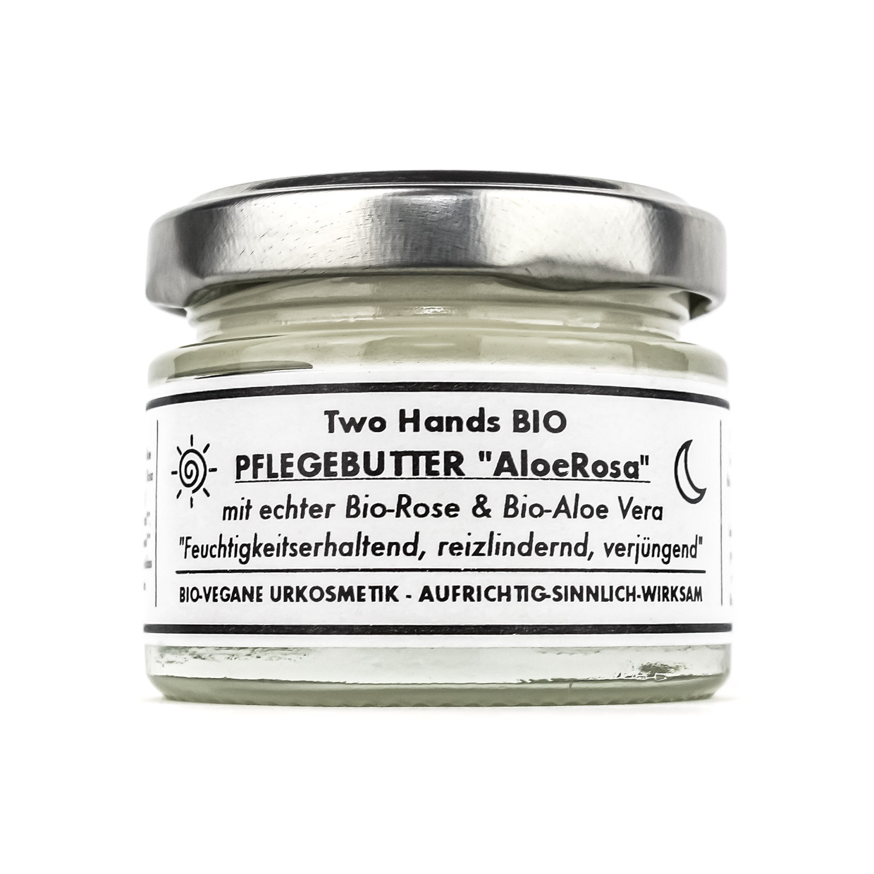 PflegeButter „AloeRosa“ mit echter Bio-Rose & Bio-Aloe Vera - Bio Vegan