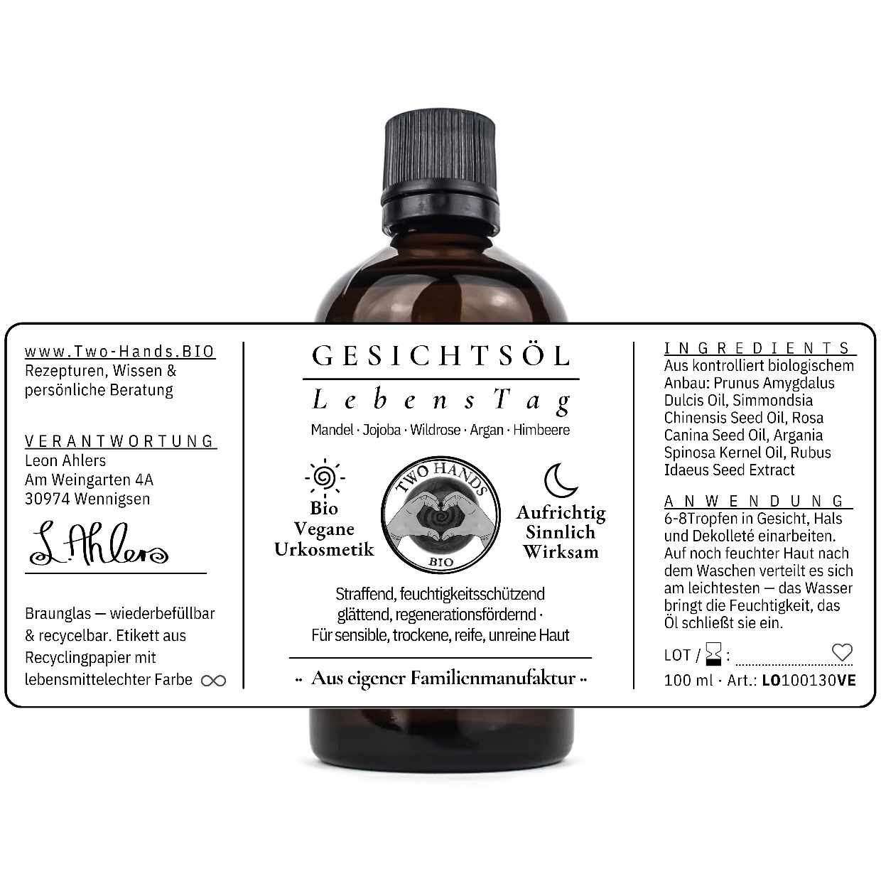 Gesichtsöl LebensTag 100 ml Foto 2
