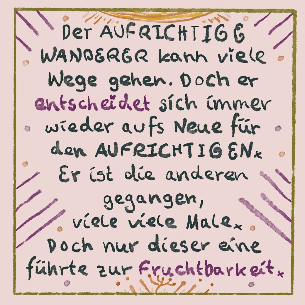 Wegweiser Entscheidung Fruchtbarkeit Aufrichtiger Wanderer
