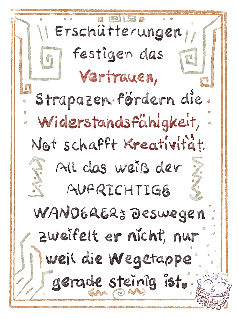 Wegweiser Erschuetterungen Vertrauen Aufrichtiger Wanderer