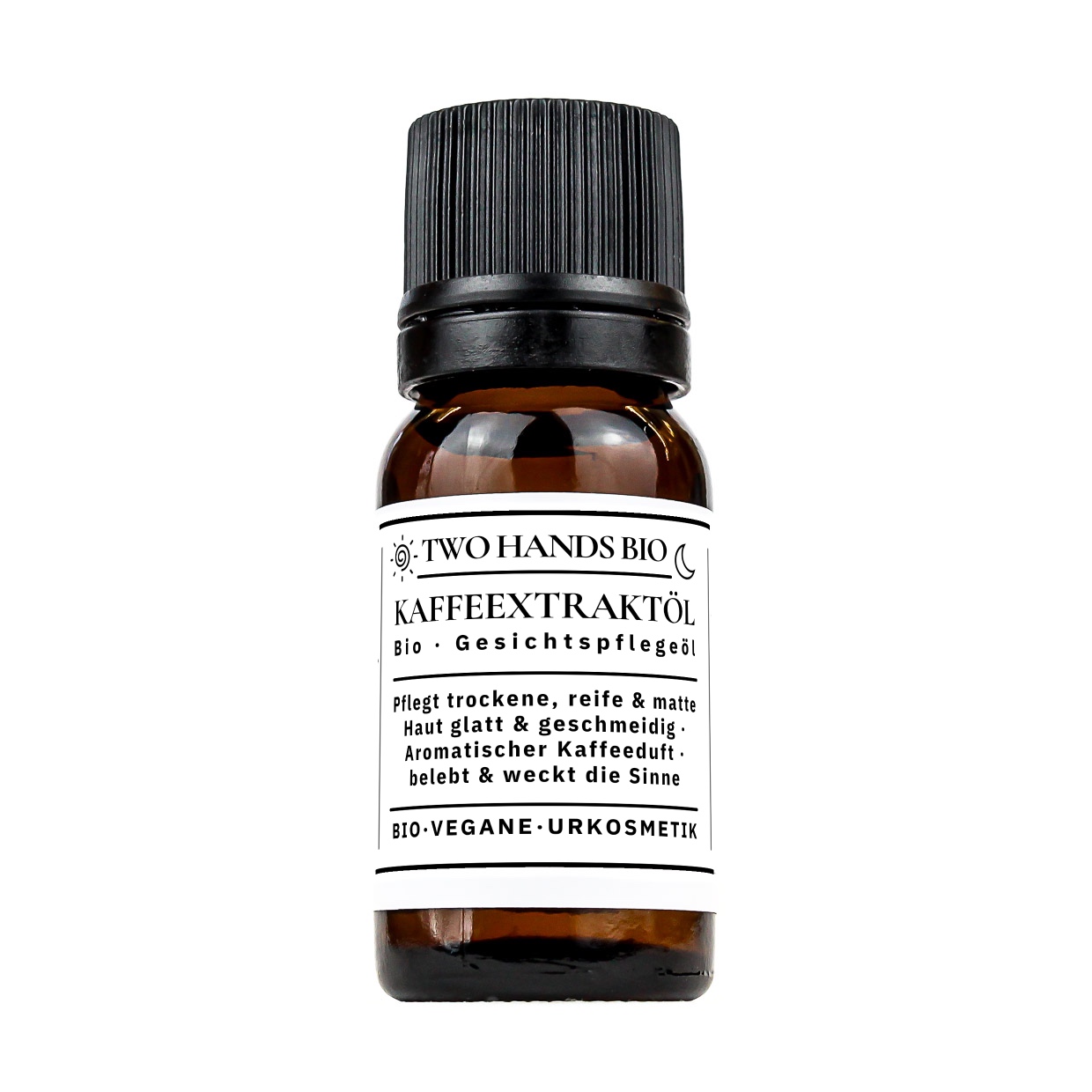 Kaffeeextraktöl, 10 ml in Braunglasflasche mit schwarzem Tropfverschluss