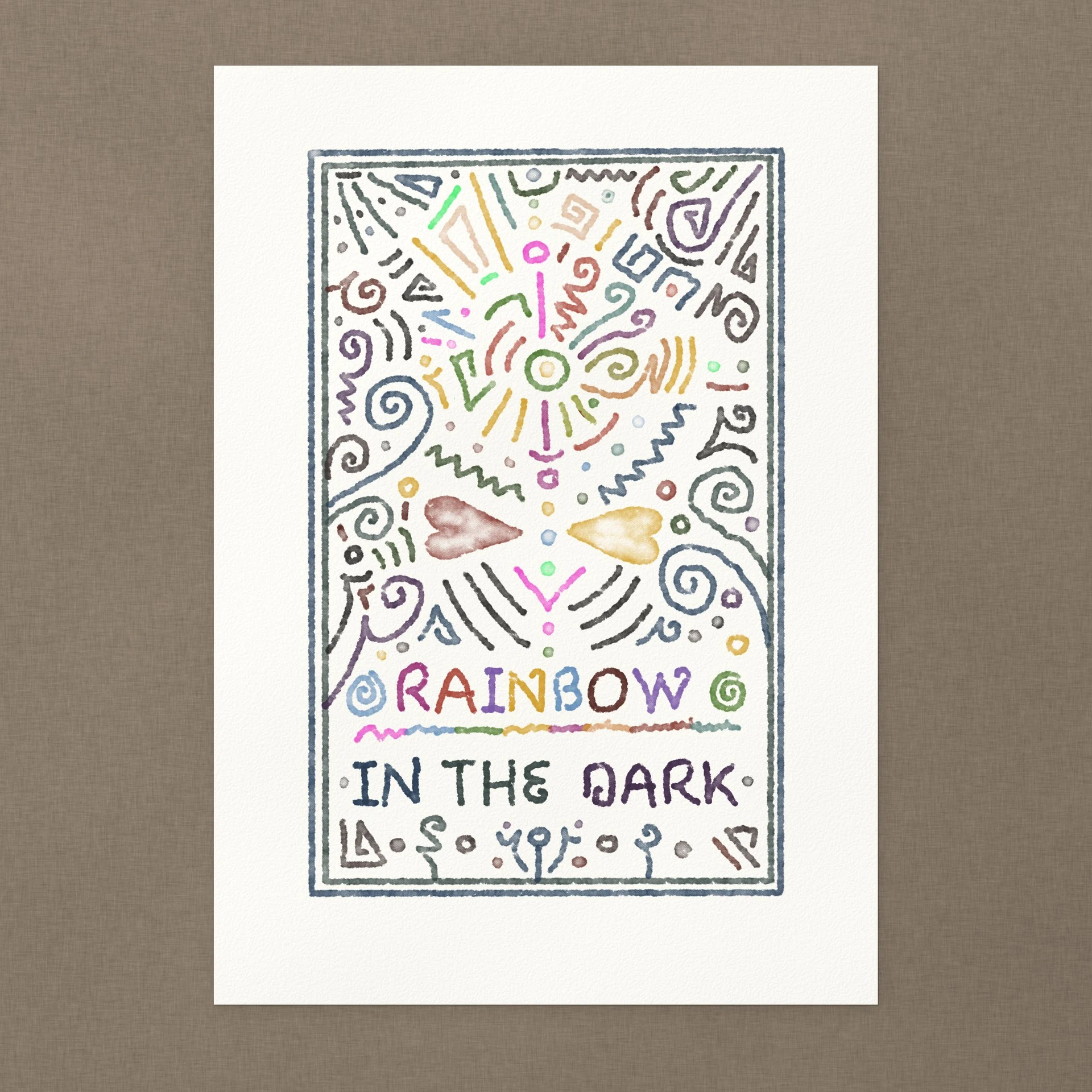 Kunstdruck „Rainbow in the Dark“ von Leon Ahlers – ganzes Blatt