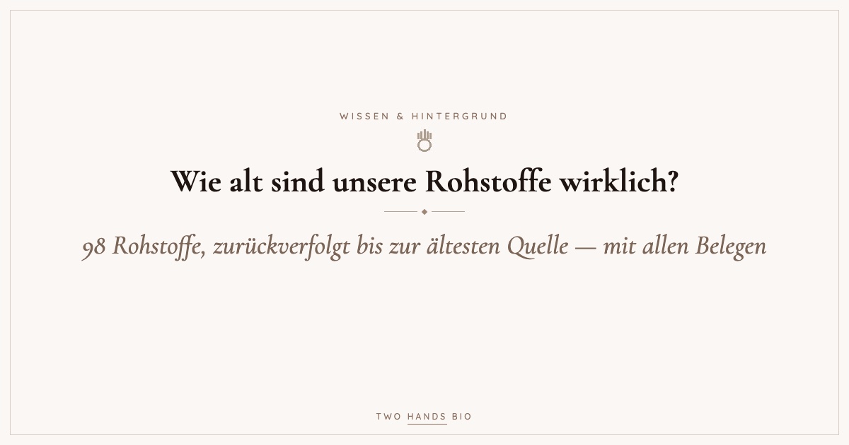 Blog Vorschaubild: Wie alt sind unsere Rohstoffe wirklich?