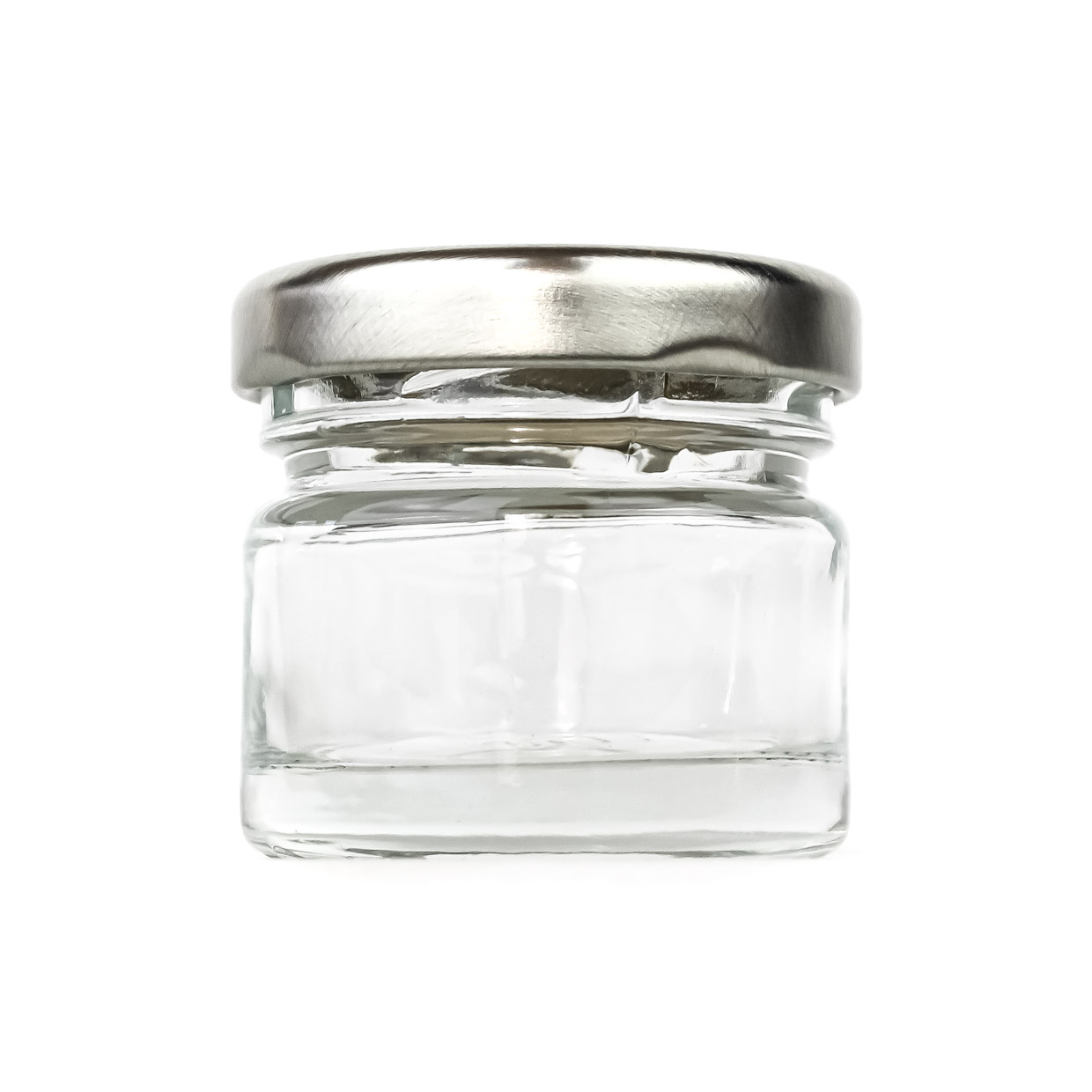 Glastiegel mit Metallverschluss - 30 ml - DIY