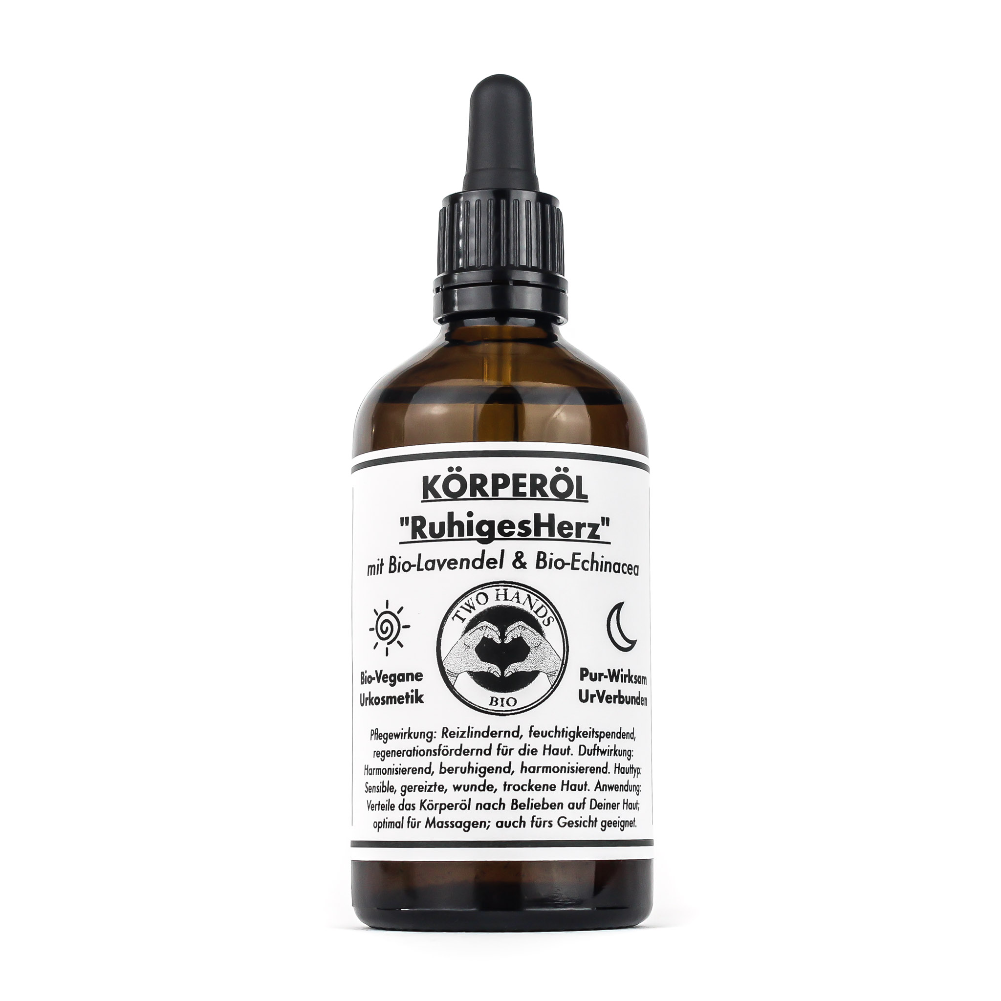 Körperöl „RuhigesHerz“ mit Bio-Lavendel & Bio-Echinacea - Massageöl - Bio Vegan